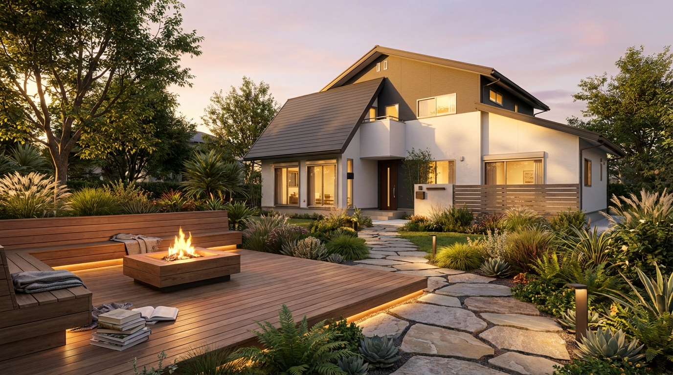 ナチュラルモダンな外構デザインで、暮らしに安らぎと洗練を